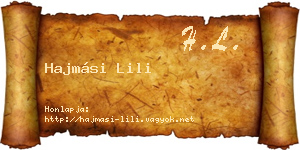 Hajmási Lili névjegykártya